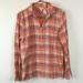 J. Crew Tops | 4/$25 J. Crew Cotton 1/2 Button Shirt Small | Color: Orange/White | Size: S