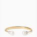 Kate Spade Jewelry | Kate Spade Cream Multi Pearls Of Wisdom Open Hinged Bangle | Color: Gold/White | Size: Os