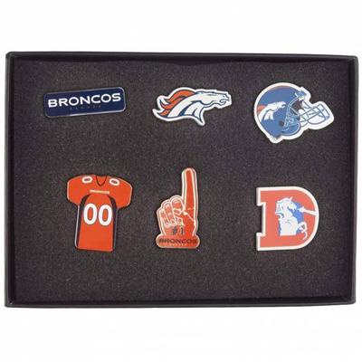 Denver Broncos NFL Metall Pin Anstecker 6er-Set BDNFL6SETDB