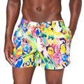 Hom Men's Papagayo Beach Boxer Swim Shorts, Multicolour (Imprimé Perroquets Multicouleurs Gm023), Large