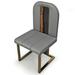 Arditi Collection Atrani Leather Side Chair Wood/Upholstered/Genuine Leather in Gray/Brown | 38.2 H x 20.5 W x 19.2 D in | Wayfair