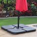 Wade Logan® Westbrooks Heavy Duty Cantilever Offset Patio Free Standing Umbrella Base Plastic/Resin in Black | 41.2 H x 41.2 W x 2.95 D in | Wayfair