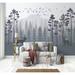 GK Wall Design Monochrome Misty Jungle Mountain Landscape Natural Textured Wallpaper Non-Woven in Gray/White | 150 W in | Wayfair GKWP000339W150H98