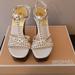 Michael Kors Shoes | New In Box Michael Kors Alexis Wedge | Color: Gold/White | Size: 7