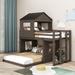 Harper Orchard Twin Over Full Wood House Bunk Bed in Gray | 82 H x 78 W x 80 D in | Wayfair E4D40B0E0EB2492E81CC604CB45CE741