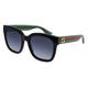 Gucci Men's GG0034S-002 Sunglasses, Black, 54.0
