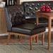 Baxton Studio Riordan Mid-Century Modern Dark Brown Faux Leather & Walnut Brown Finished Wood Dining Chair - Wholesale Interiors BBT8051.13-Dark Brown/Walnut-CC