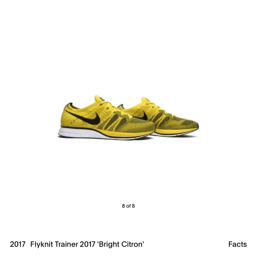 Nike Shoes | : Nike Yellow Flyknit Trainers 9 | Color: Black/Yellow | Size: 9