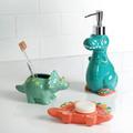 Zoomie Kids Louvenia Dinosaur Soap & Lotion Dispenser Ceramic | 8.66 H x 3.54 W x 4.13 D in | Wayfair 30A561B810E54BCB90E8B3004A70A62E