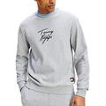 Tommy Hilfiger - Signature Logo Stretch Organic Cotton Sweatshirt for Men (Grey, Small)