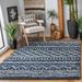 Blue/White 120 x 96 x 1.61 in Indoor Area Rug - Union Rustic Gilbertown Southwestern Blue/Ivory Area Rug | 120 H x 96 W x 1.61 D in | Wayfair