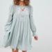 Free People Dresses | Free People Mohave Embroidered Daytime Mini Dress | Color: Blue/Green | Size: S