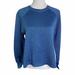 J. Crew Sweaters | J. Crew Blue Metallic Crewneck Side Slits Sweater | Color: Blue | Size: M