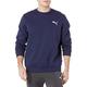 PUMA Men's Essentials Small Logo Fleece Crew Pullover Sweater, Peacoat-cat, XL