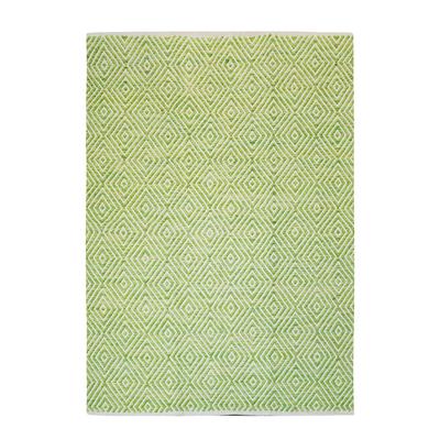 Tapis design en coton vert pistache 80x150 cm