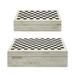 George Oliver 2 Piece Set Storage Boxes - 10" & 12" Black & White Checkered Design Polyresin Decorative Keepsake Boxes for Storage, Jewelry | Wayfair