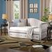 Birch Lane™ Delaria Open Side Daybed - Twin Wood in White | 43.11 H x 41.53 W x 86.22 D in | Wayfair D751216E81E34BC1894A838961819704