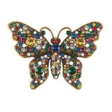 Gucci Jewelry | Gucci Multicolor Crystal Studded Butterfly Brooch | Color: Gold/Yellow | Size: 3.25" X 2"