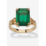 Women's Yellow Gold Plated Simulated Birthstone Ring by PalmBeach Jewelry in May (Size 10)