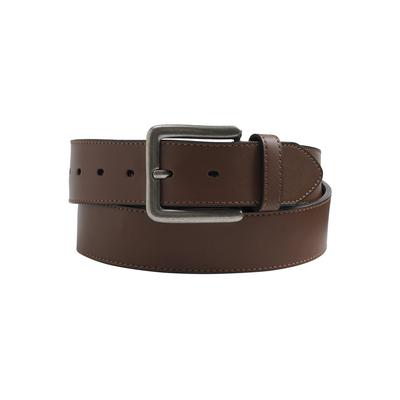 Men's Big & Tall Casual Stitched Edge Leather Belt by KingSize in Brown (Size 40/42)
