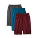 Men's Big & Tall Lightweight Extra Long Shorts 3-Pack by KingSize in Assorted Colors (Size 7XL)