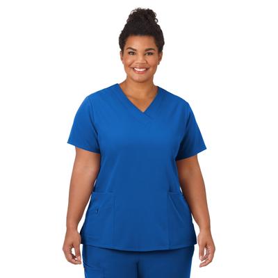 Plus Size Women's Jockey Scrubs Women's Favorite V-Neck Top by Jockey Encompass Scrubs in Galaxy (Size 3X(24W-26W))