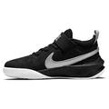 NIKE Team Hustle D 10 Gs Solid, Black Metallic Silver Volt White, 38.5 EU