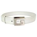 Gucci Accessories | Gucci White Tom Ford Era Chrome Square G Buckle | Color: Silver/White | Size: 1" Wide And 32" Long