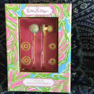 Lilly Pulitzer Games | Lilly Pulitzer Ear Buds “In The Bungalows” | Color: Green/Pink | Size: Os