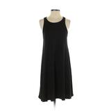 Gap Casual Dress - A-Line Crew Neck Sleeveless: Black Solid Dresses - Women's Size X-Small
