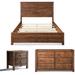 Grain Wood Furniture Solid Wood Standard 3 Piece Configurable Bedroom Set Wood in Brown/Gray/Green | Queen | Wayfair SetMT0311-1N1D
