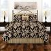 Red Barrel Studio® Josephine Floral Twin Comforter Set Polyester/Polyfill/Microfiber in Brown | King Comforter | Wayfair