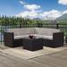 Latitude Run® Alante 6 Piece Rattan Sectional Seating Group w/ Cushions Synthetic Wicker/All - Weather Wicker/Wicker/Rattan in Gray | Outdoor Furniture | Wayfair