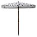 Arlmont & Co. Vroman 6.5 Ft Umbrella, Metal in White/Blue/Navy | 87.79 H x 73.62 W x 73.62 D in | Wayfair 6FEF874E2BB942BEA35D72A3EEF88690