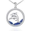 Dolphin Necklace for Women 925 Sterling Silver I Love You to The Moon and Back Necklace Dolphin Jewelry Gifts for Women Mom Wife Girls