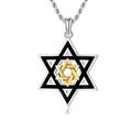 PDTJMTG Star of David Necklace Sterling Silver Necklace 20”+2”