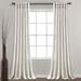 Linen Button Pinched Pleat Window Curtain Panel Single Off White 40x84 - Lush Decor 16T006258