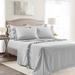 Reyna Ruffle Sheet Set Light Gray 6Pc Full - Lush Decor 16T007056