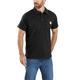 Carhartt Herren Force® Relaxed Fit, mittelschweres, kurzärmliges Pocket Polohemd , Schwarz, XL