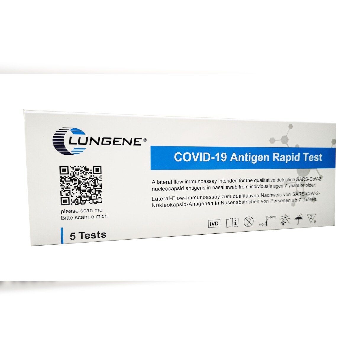 15er Pack CLUNGENE Covid-19 Antigen Schnelltest / Laientest für die Eigenanwendung (VPE: 5 Stück) Image