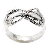 Infinite Bamboo,'Sterling Silver Infinity Cocktail Ring'