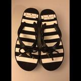 Kate Spade Shoes | Kate Spade Black And White Wedge Sandals | Color: Black/White | Size: 6