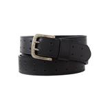 Men's Big & Tall Double Prong Belt by KingSize in Black (Size 48/50)