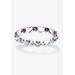 Women's Simulated Birthstone Heart Eternity Ring by PalmBeach Jewelry in February (Size 9)