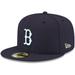 Men's New Era Navy Boston Red Sox White Logo 59FIFTY Fitted Hat