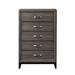 Wade Logan® Baugher 5 Drawer 31.1" W Solid Wood Chest Wood in Gray | 50.4 H x 31.1 W x 16.4 D in | Wayfair 1938A07680A84C20AC383557226D4C45