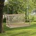 Winston Porter Brittie Slat Design Porch Swing Wood/Solid Wood in Brown | 22.5 H x 46.75 W x 25.5 D in | Wayfair 86B41934AA88400CB87DB74280CEFA96