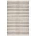 White 36 x 0.31 in Indoor Area Rug - Union Rustic Huberty Striped Handmade Flatweave Gray/Ivory Area Rug Silk/Bamboo Slat & Seagrass | Wayfair