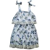 Disney Dresses | Disney Womens Dress Small White Butterflies Alice | Color: Blue/White | Size: Small