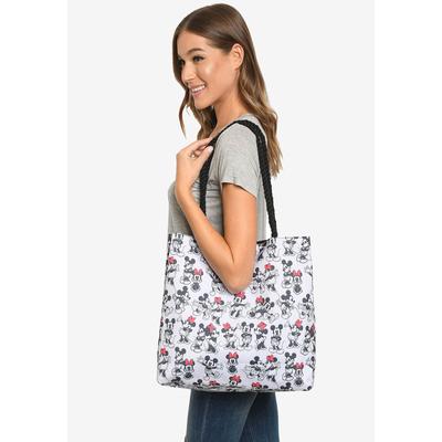 Plus Size Women's Disney Mickey & Minnie Mouse Tote Bag Carry-On Travel Beach Bag by Disney in White